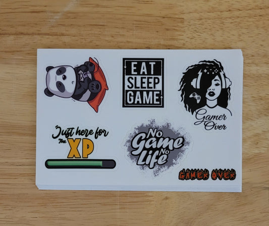 Gamer Over Sticker sheet#2