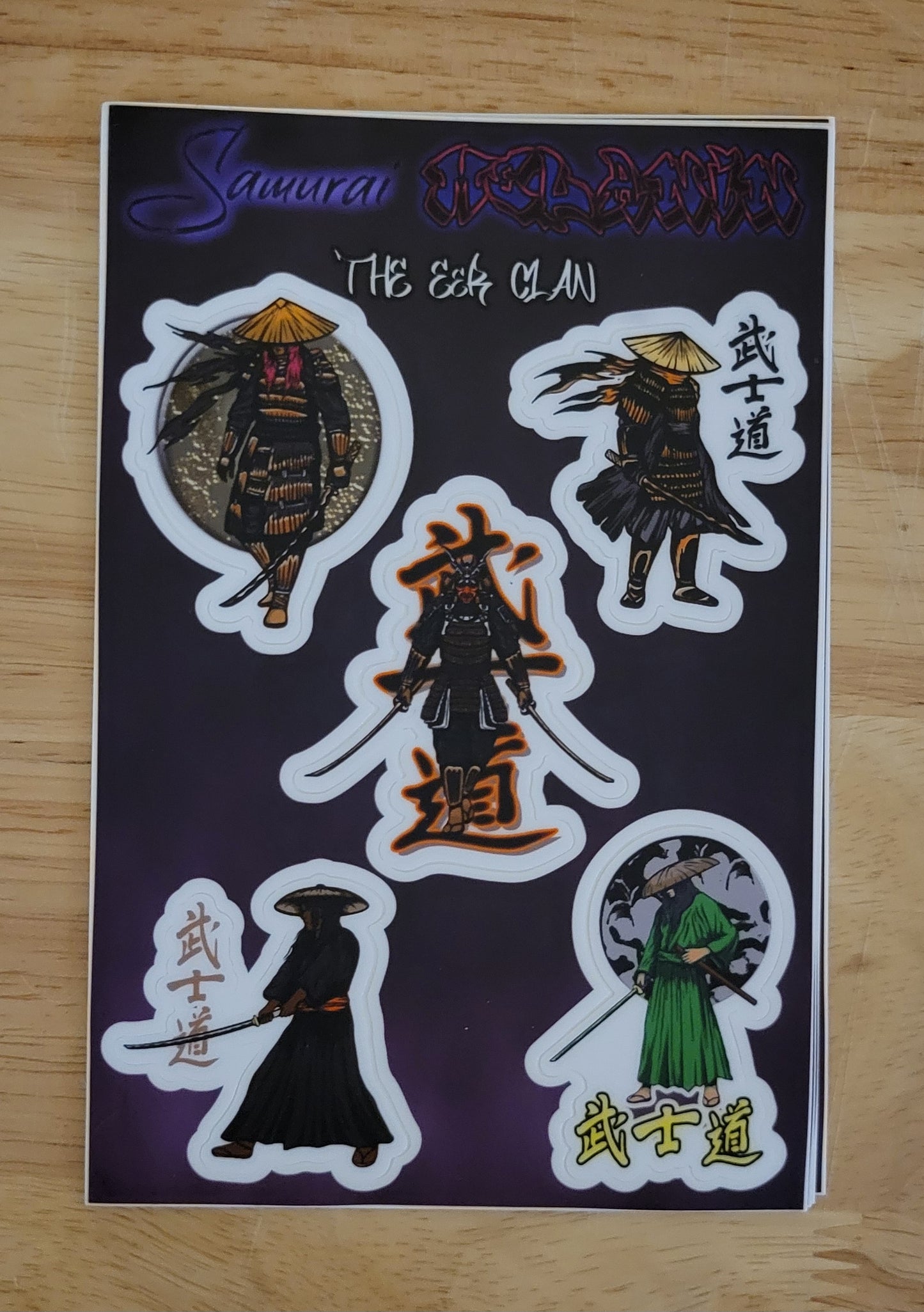 Samurai Melanin 4x6 Sticker sheet