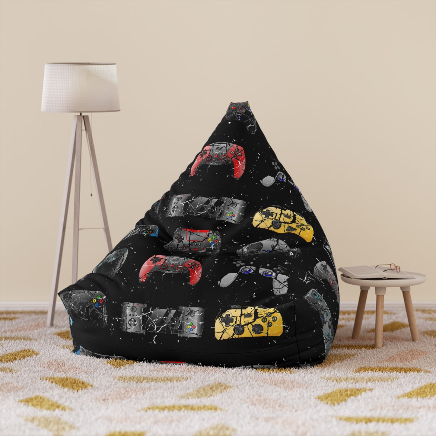 Rage Quit Broken Controller Bean Bag Chair Cover