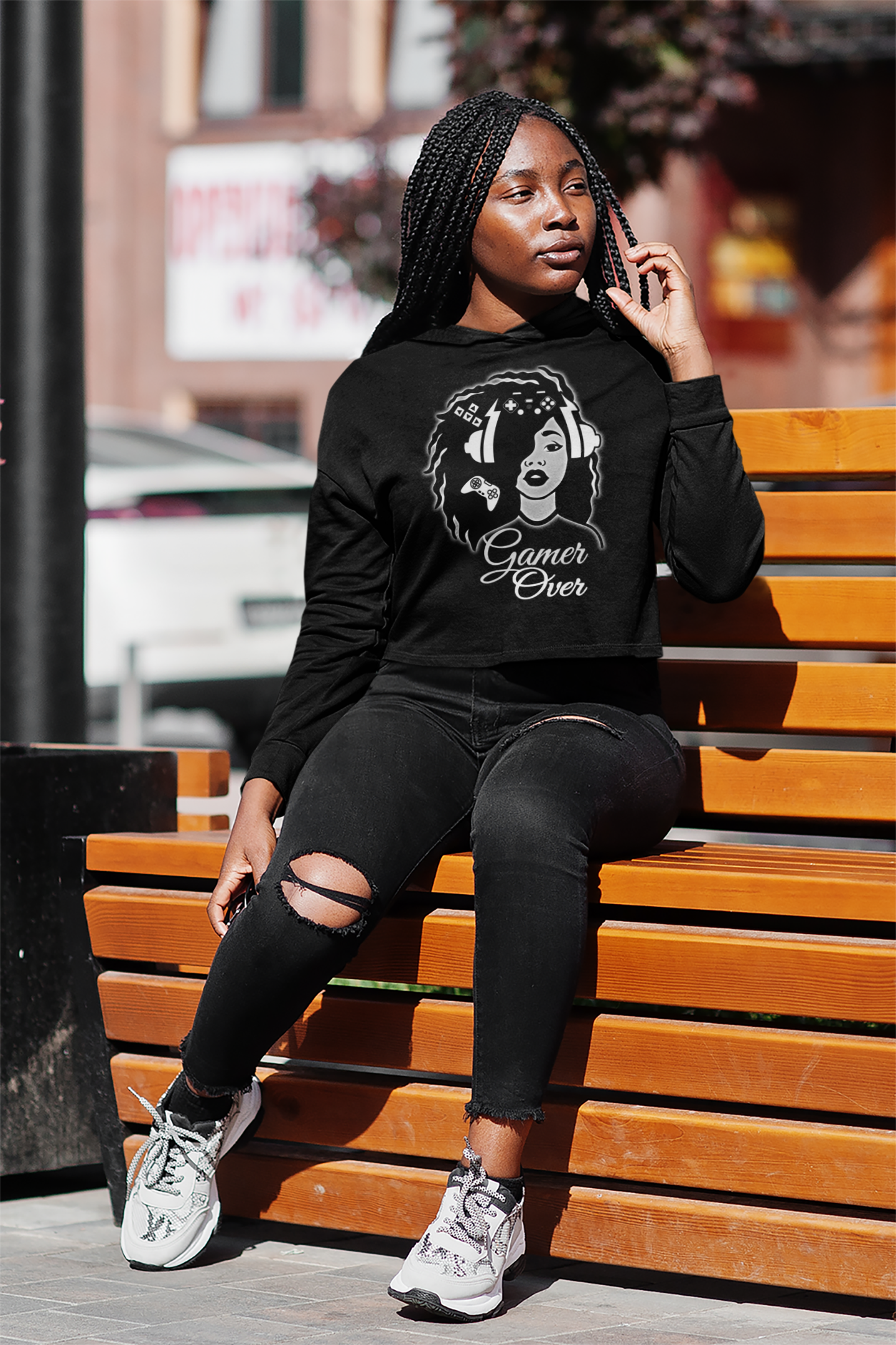 Gamer Girl Mindset Limited edition Crop top Hoodie