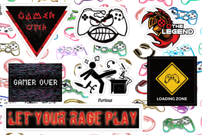 Gamer Over Sticker sheet