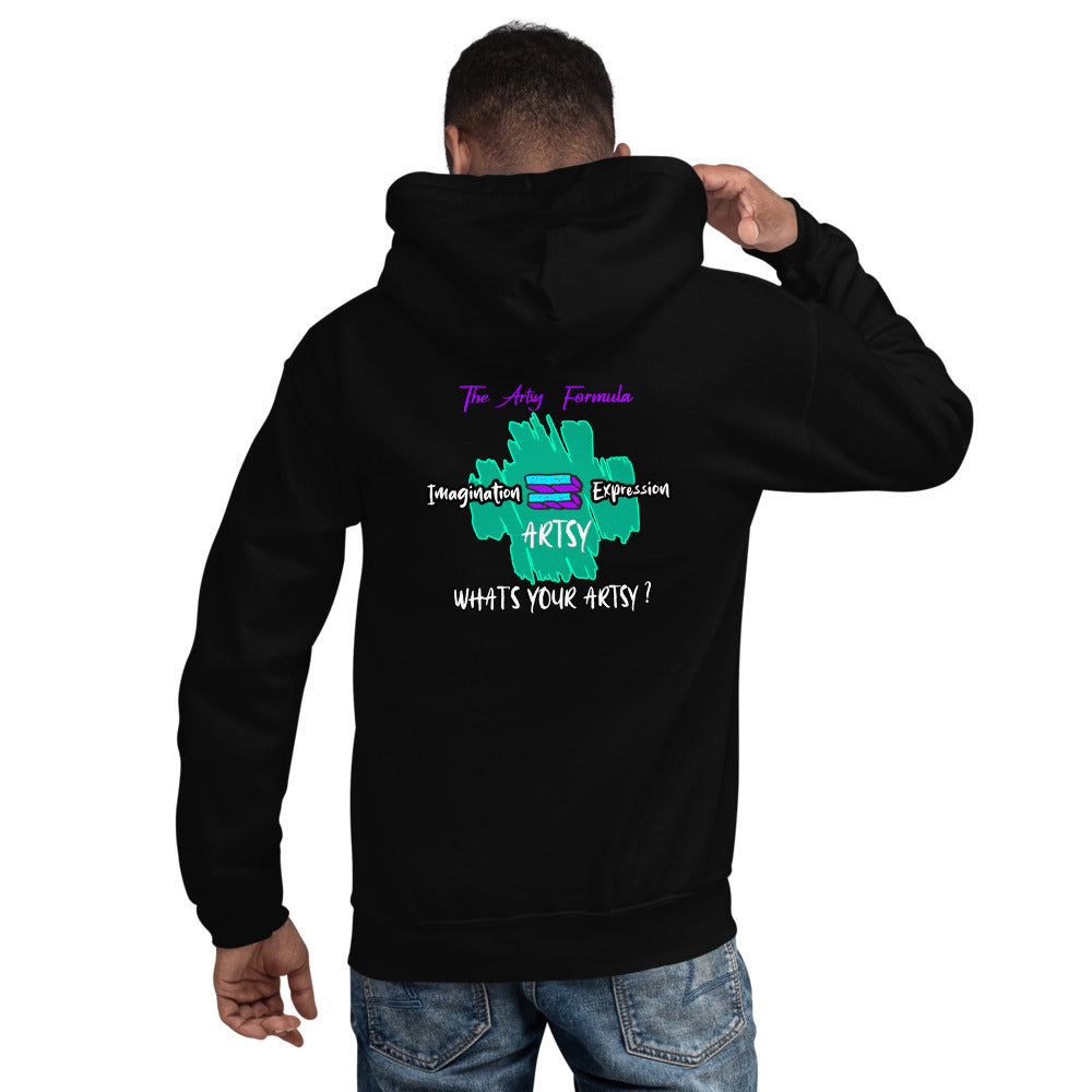 Prolific Hands Logo Hoodie (Front), Artsy Formula (Back)