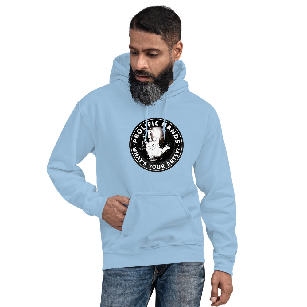 Prolific Hands Logo Hoodie (Front), Artsy Formula (Back)