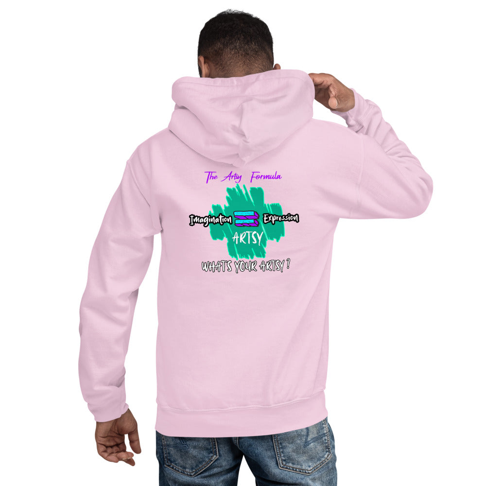 Prolific Hands Logo Hoodie (Front), Artsy Formula (Back)