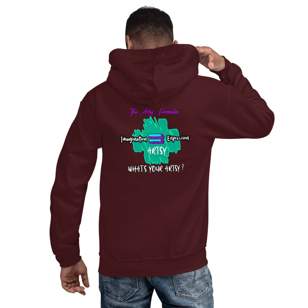 Prolific Hands Logo Hoodie (Front), Artsy Formula (Back)