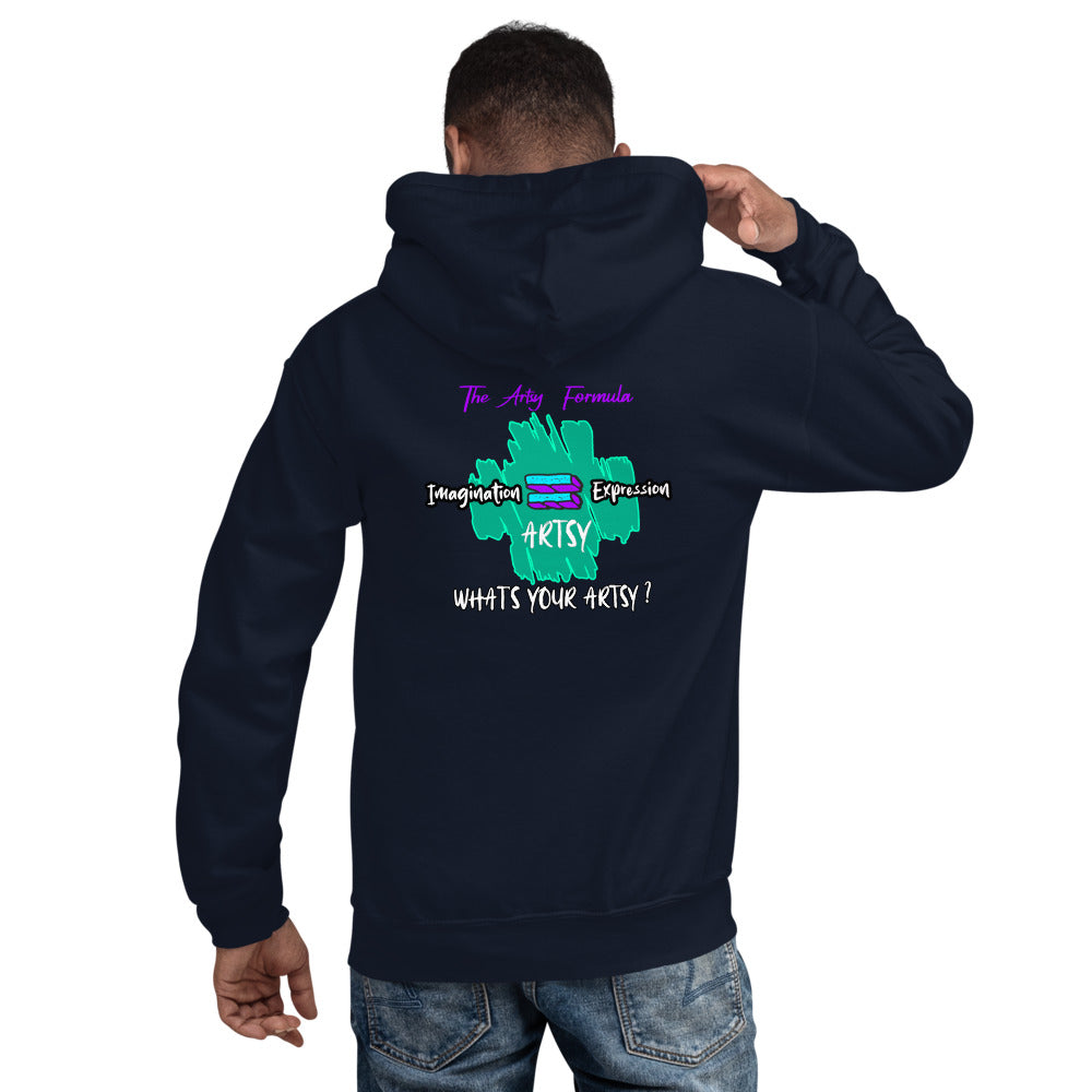 Prolific Hands Logo Hoodie (Front), Artsy Formula (Back)