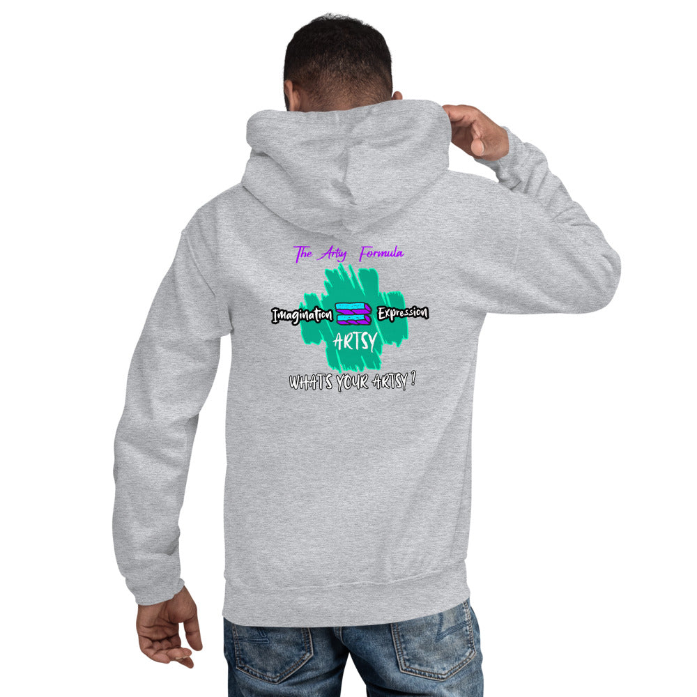 Prolific Hands Logo Hoodie (Front), Artsy Formula (Back)