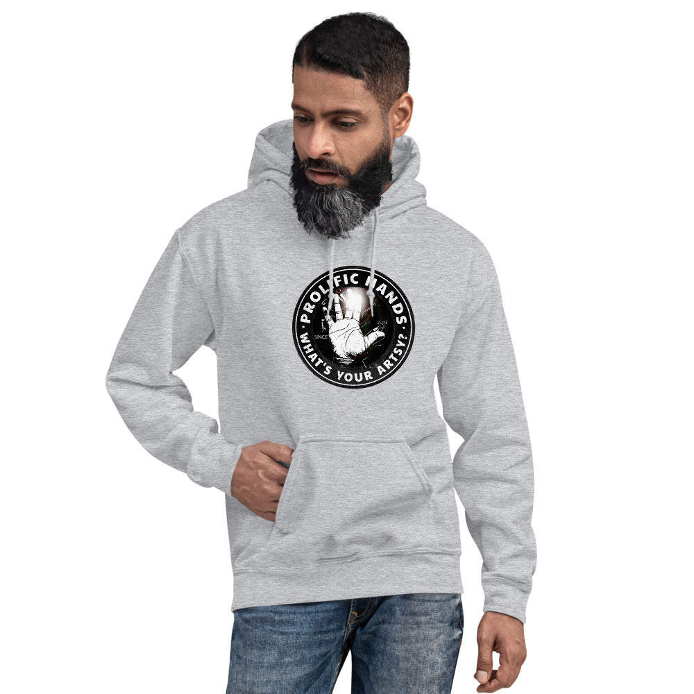 Prolific Hands Logo Hoodie (Front), Artsy Formula (Back)