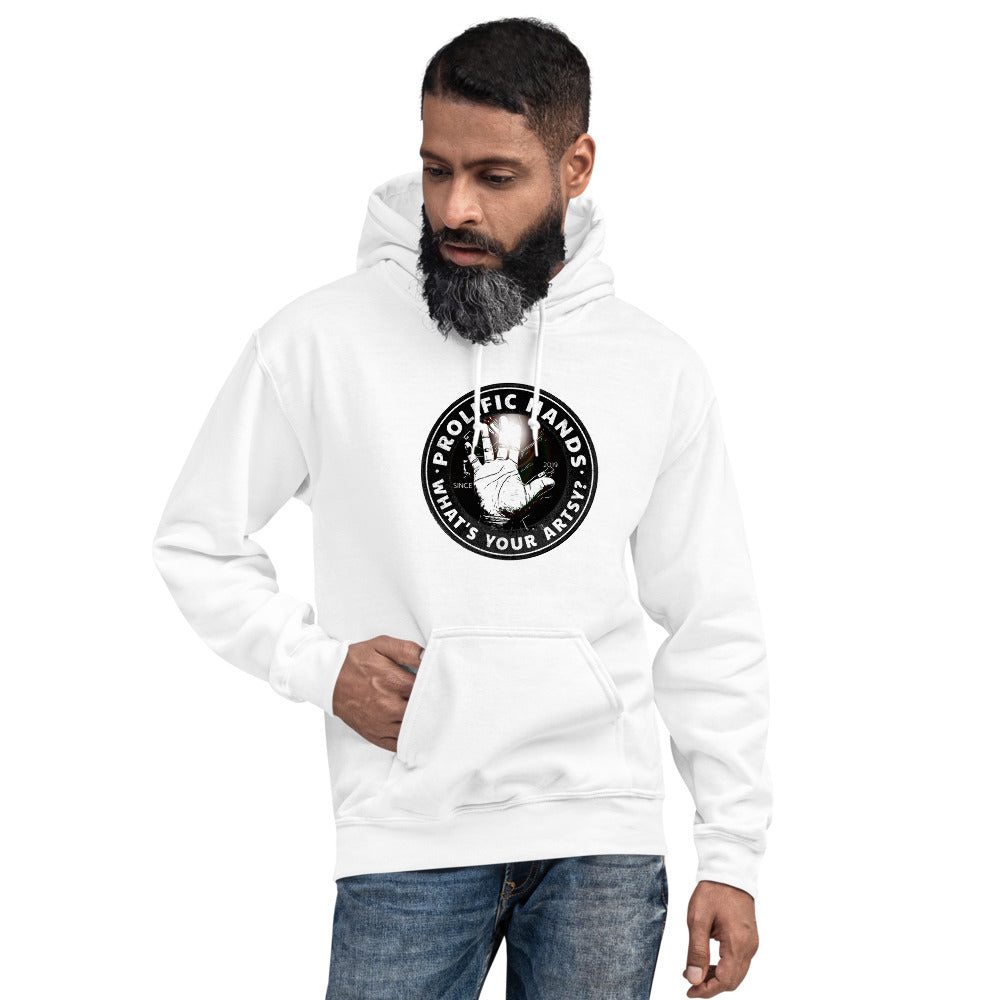 Prolific Hands Logo Hoodie (Front), Artsy Formula (Back)